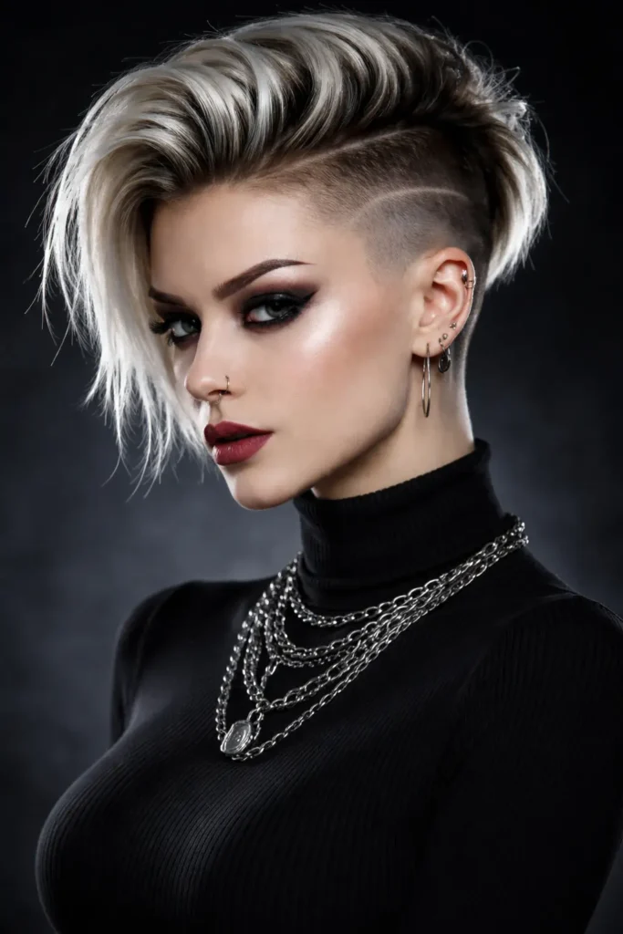double undercut is a bold and striking hairstyle with side shaved 