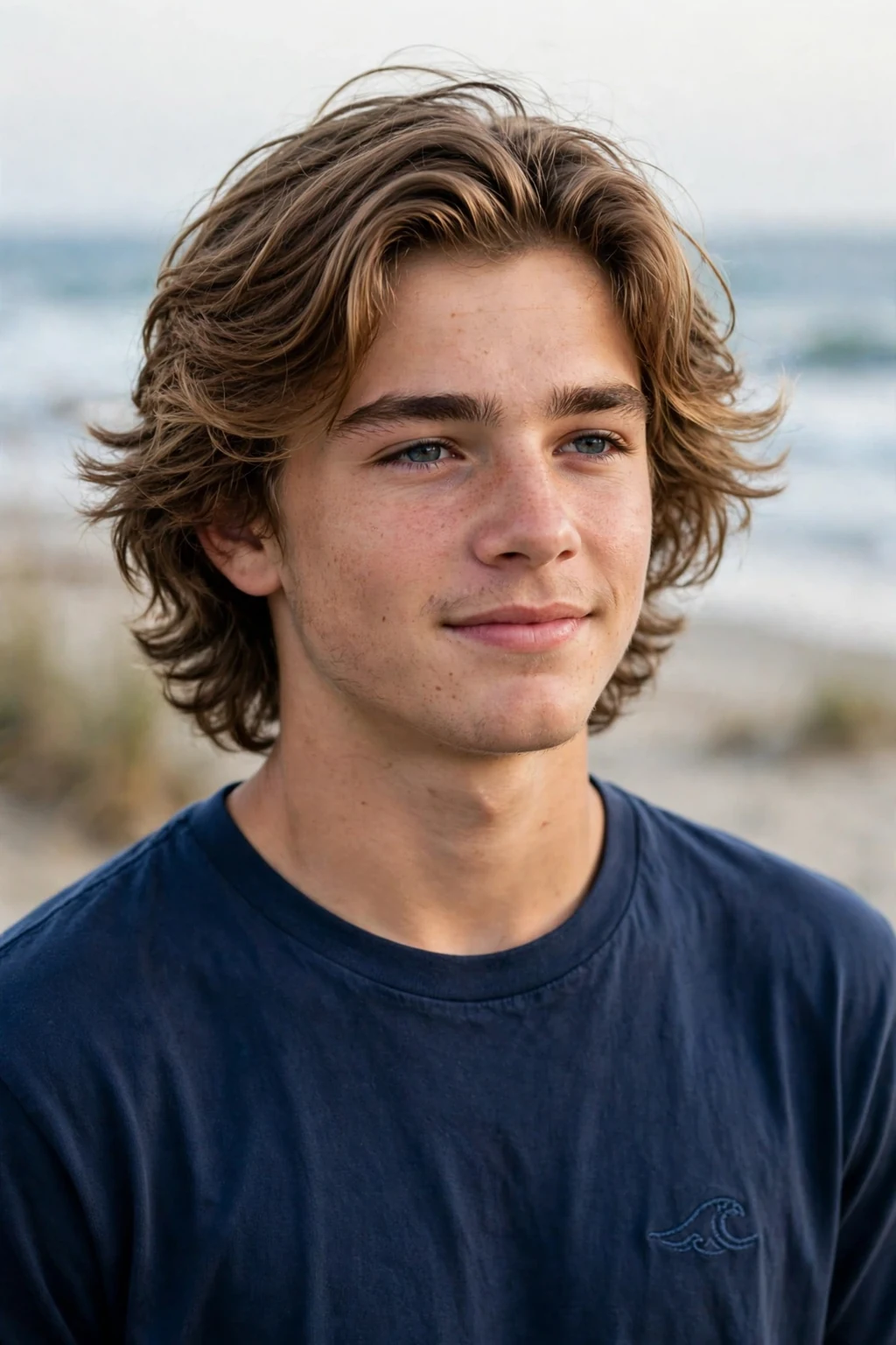 Handsome teen boy with bro flow, relaxed teen bro flow, casual light.