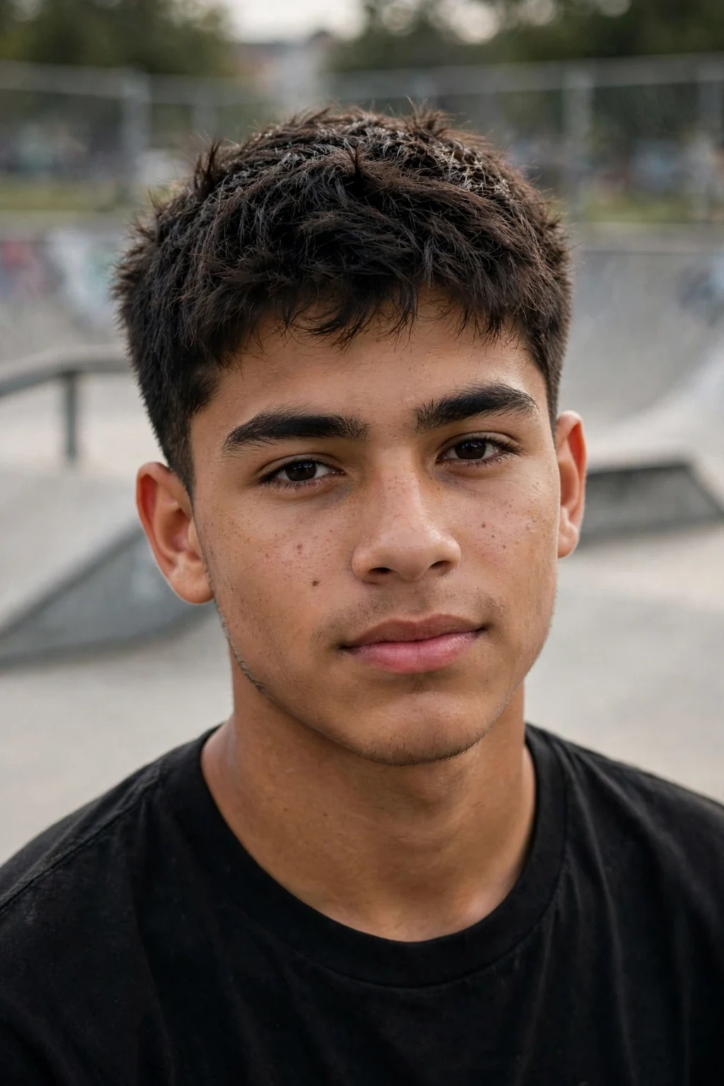 Handsome teen boy with textured crop, modern textured teen crop, trendy light.