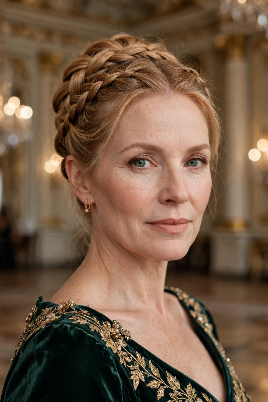 Beautiful woman with ultimate double dutch updo, perfect signature double dutch, exquisite light.