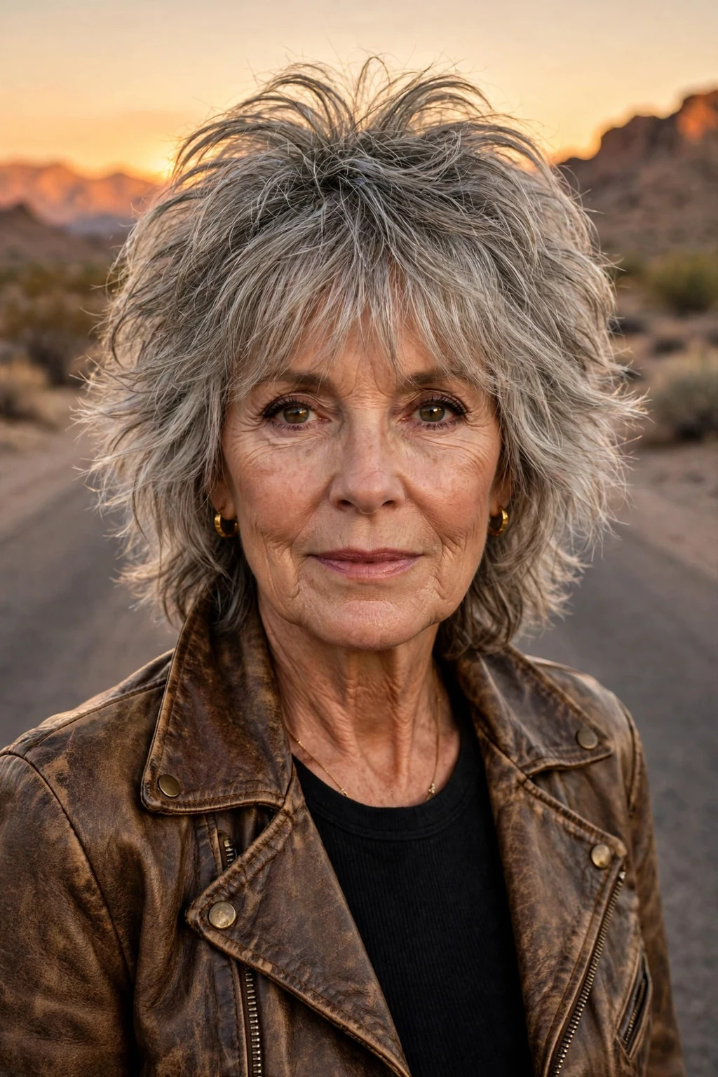 Beautiful woman over 60 with ultimate shag, perfect signature shag, exquisite light.