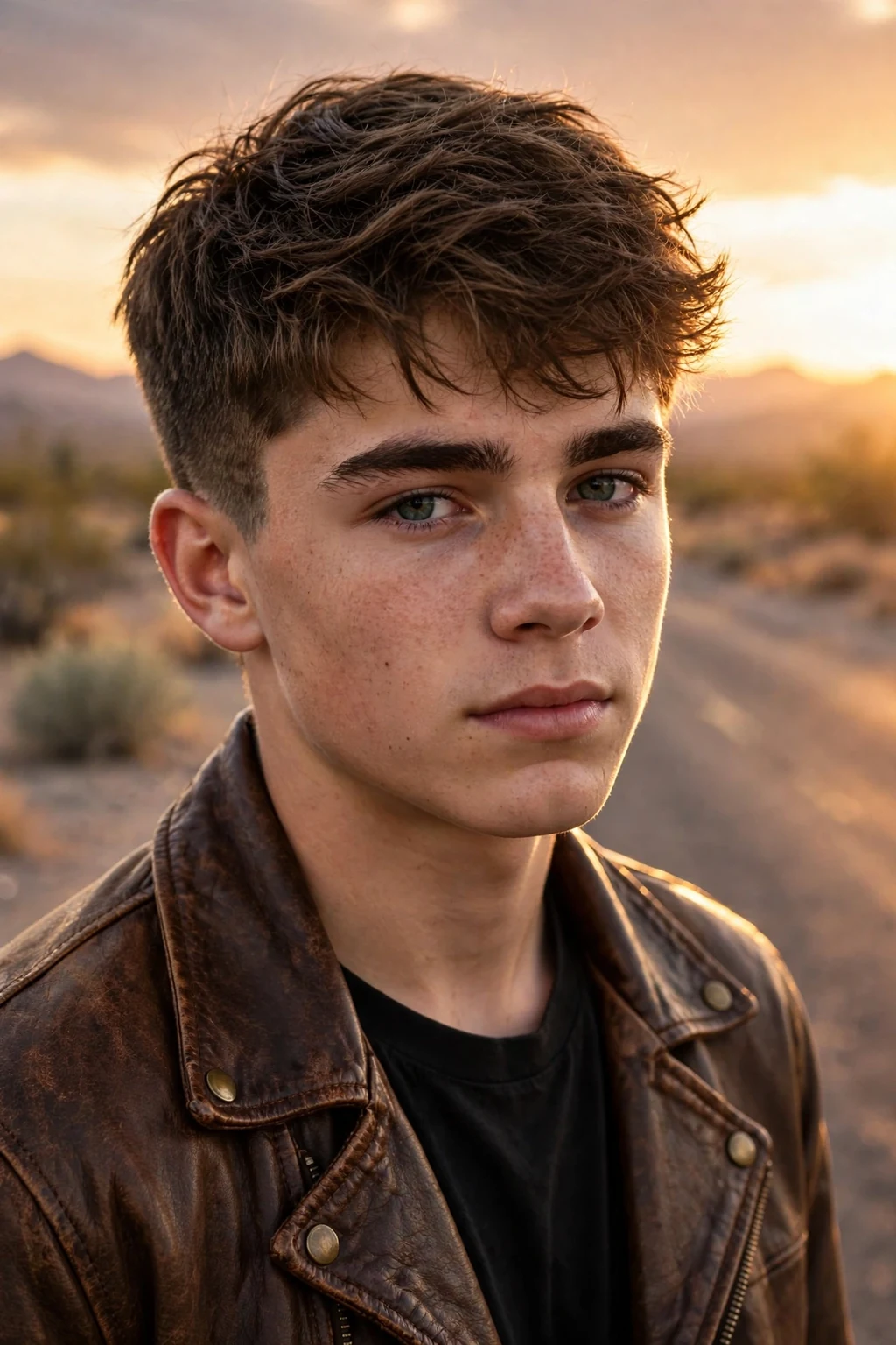 Handsome teen boy with ultimate teen cut, perfect signature teen cut, iconic light.